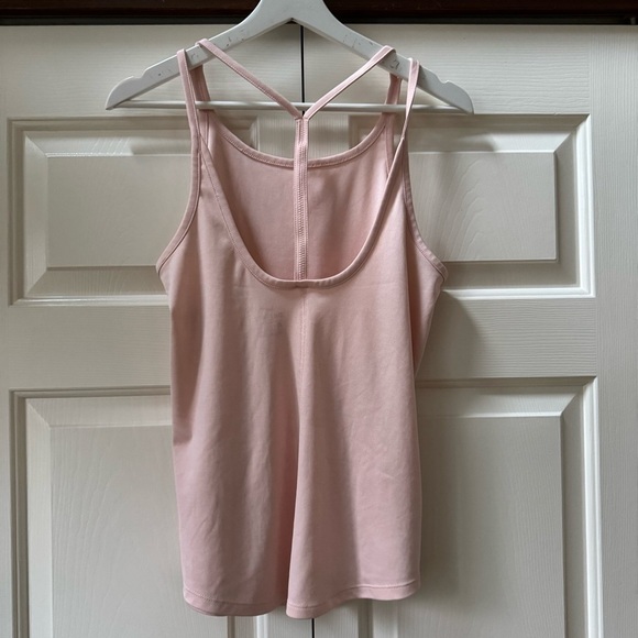 Set of 2 Nike Yoga Strappy Ribbed Tank Tops Blue and Pink Women’s size Medium - Picture 7 of 16